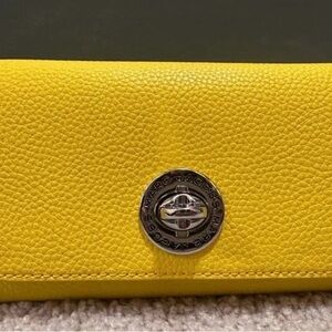Marc Jacobs Yellow Leather Wallet On Chain